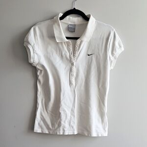 2/$20 Nike - Women's White Polo Shirt - Size Large